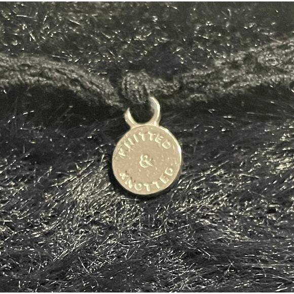 Anthropologie Knitted & Knotted Eyelash Sweater Womens Small 1/2 Sleeve Black - Picture 7 of 13